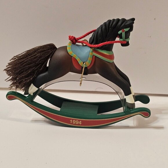 Hallmark Keepsake Rocking Horse Collectors Series Ornaments 1992-1994 Set Of 4 V - Picture 8 of 9